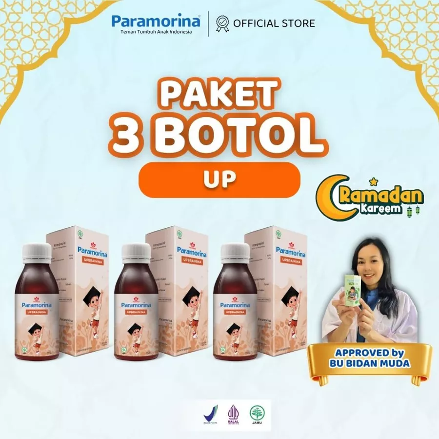 Paramorina 3 UP - Paket Hemat 3 Botol Upbrainina - 100ML