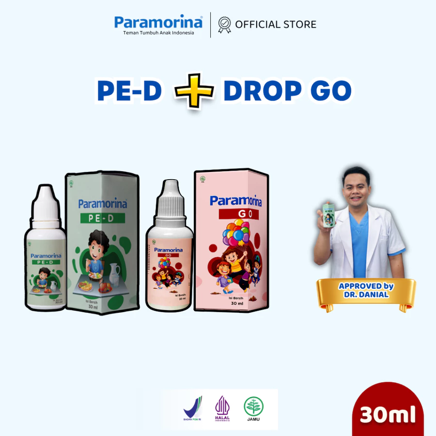 Paramorina PE-D dan GO - Menambah Nafsu Makan dan Menguatkan Tulang Anak - 30ML