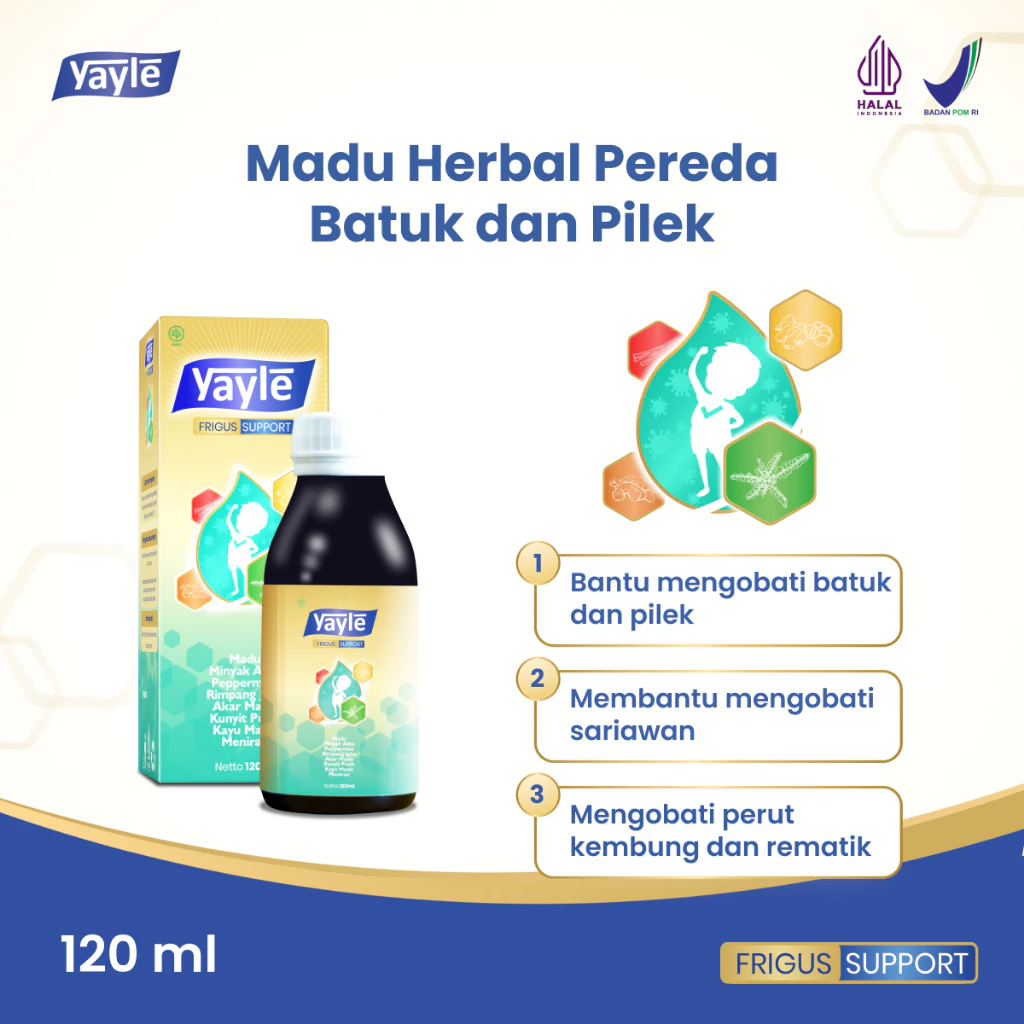 Yayle Frigus Support 120 ml - Membantu Meredakan Batuk dan Pilek si Kecil