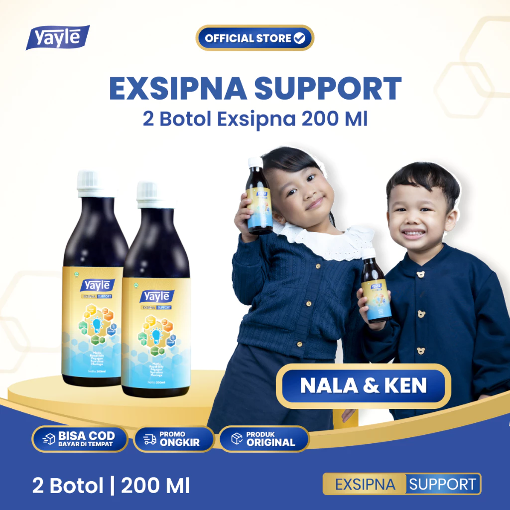 [2 BOTOL LEBIH HEMAT !] Yayle Exsipna Support 200ml Teman Belajar Si Kecil | Madu Kecerdasan Anak | suplemen kecerdasan anak