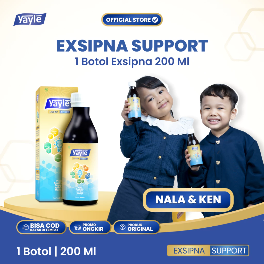 Yayle Exsipna Support Teman Belajar Si Kecil ukuran 200ml | Madu Kecerdasan Anak | suplemen kecerdasan anak