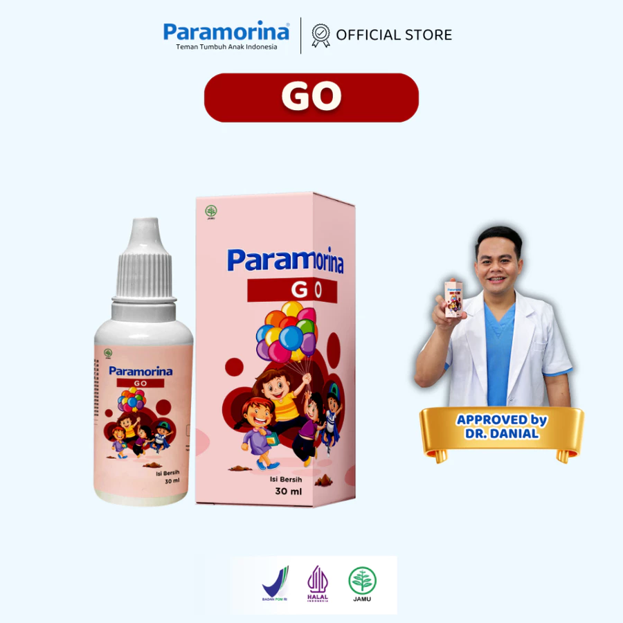 Paramorina GO [Drop AG] - Membantu Menguatkan Tulang dan Gigi - Herbal Alami Anak
