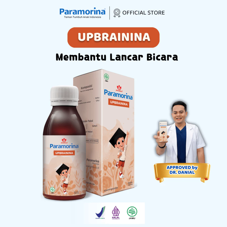 Paramorina Upbrainina - Teman Belajar Bicara Anak - 100ML - Lancar Bicara dan Madu Kecerdasan Anak