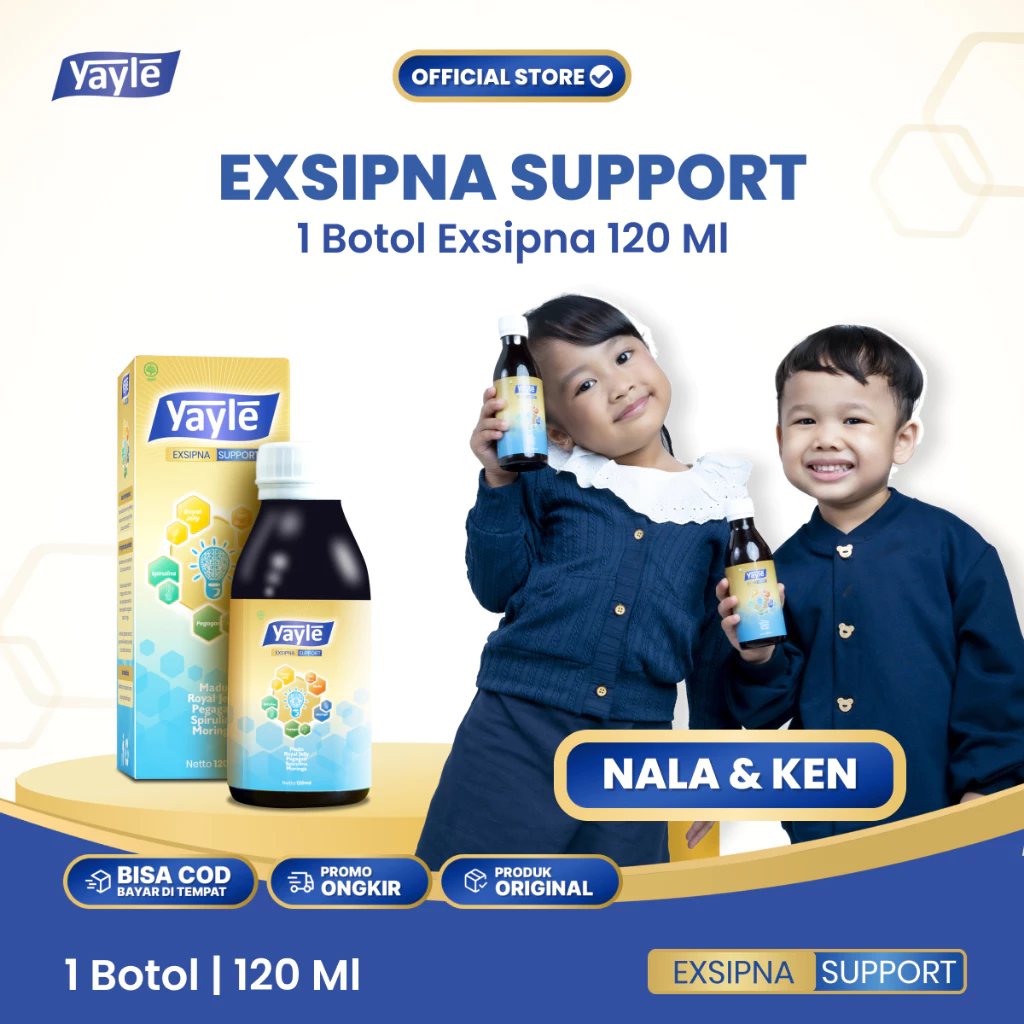 Yayle Exsipna Support Teman Belajar Si Kecil ukuran 120ml | Madu Kecerdasan Anak | suplemen kecerdasan anak