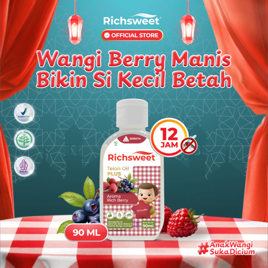 Richsweet Minyak Telon Plus Aroma Rich Bery 90ml